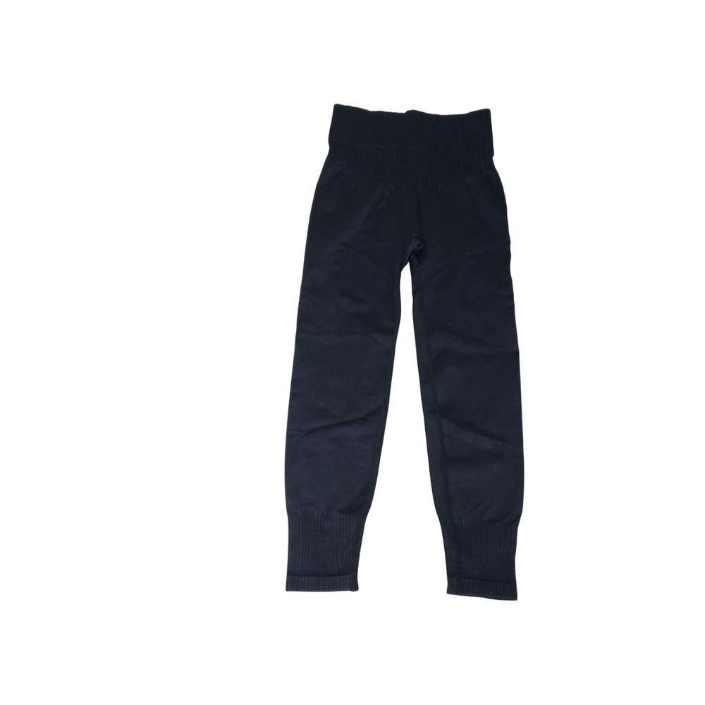 JoyLab Womens High Waisted Seamless Ribbed Leggings Navy Blue XS New
